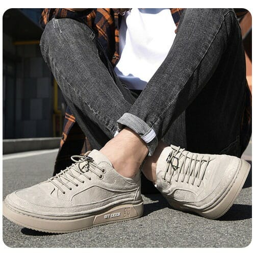 Men’s Premium Leather Sneakers – Off-Ekien