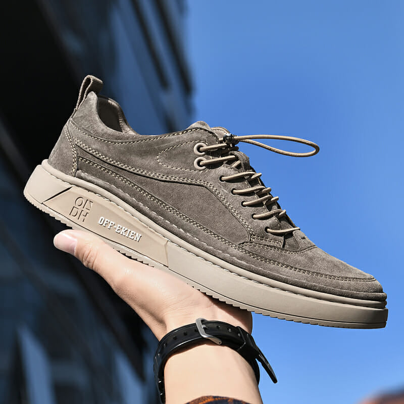 Men’s Premium Leather Sneakers – Off-Ekien