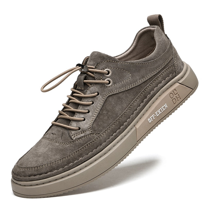 Men’s Premium Leather Sneakers – Off-Ekien