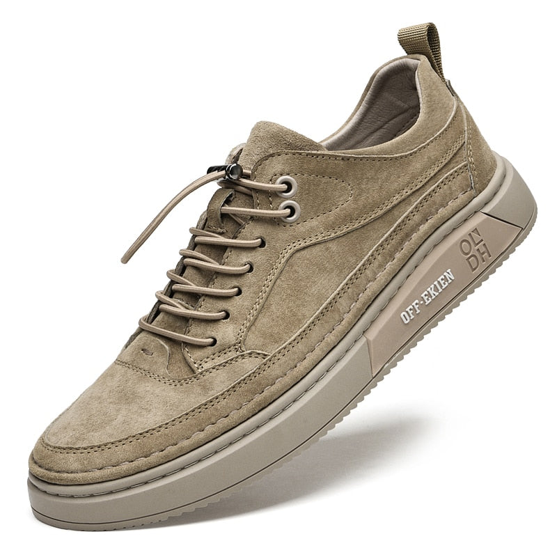 Men’s Premium Leather Sneakers – Off-Ekien