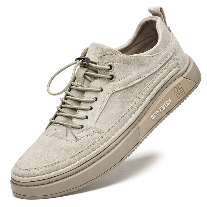Men’s Premium Leather Sneakers – Off-Ekien